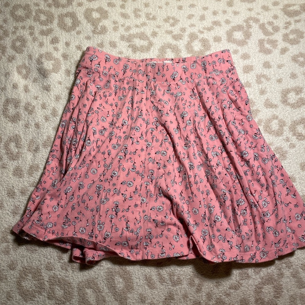 Pink with White Flowers Skirt